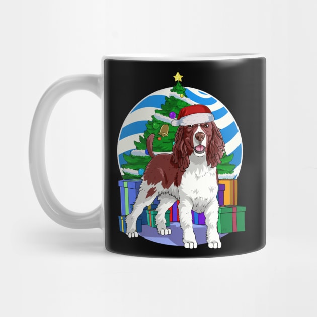 English Springer Spaniel Cute Santa Christmas Gift by Noseking